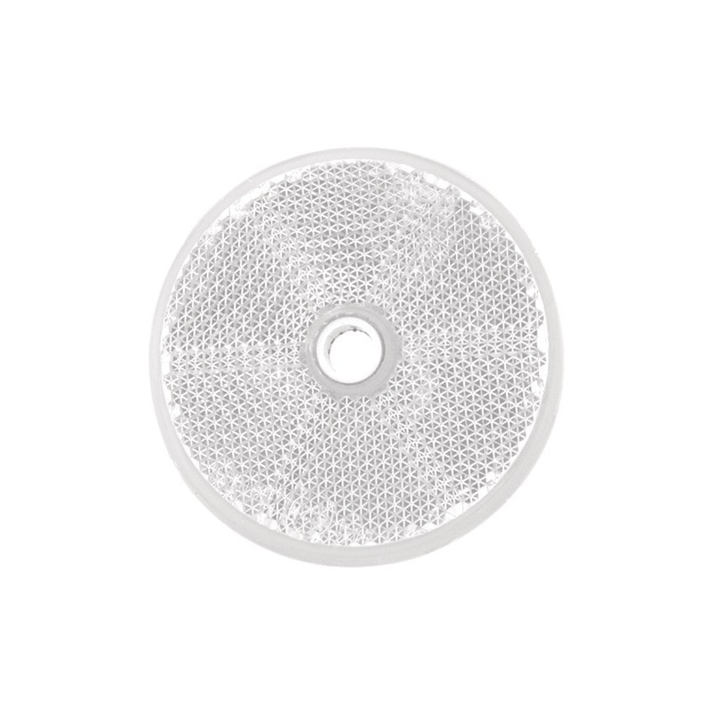 CATADIOPTRE ROND DIAMETRE 60 ADHESIF AVEC PERCAGE BLANC