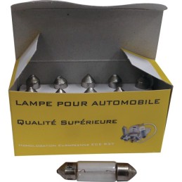 AMPOULES NAVETTES 12V 10W (LG.41) BOITE DE 10