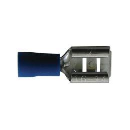 Sachet 100 cosses plates 6.3 mm femelle bleu