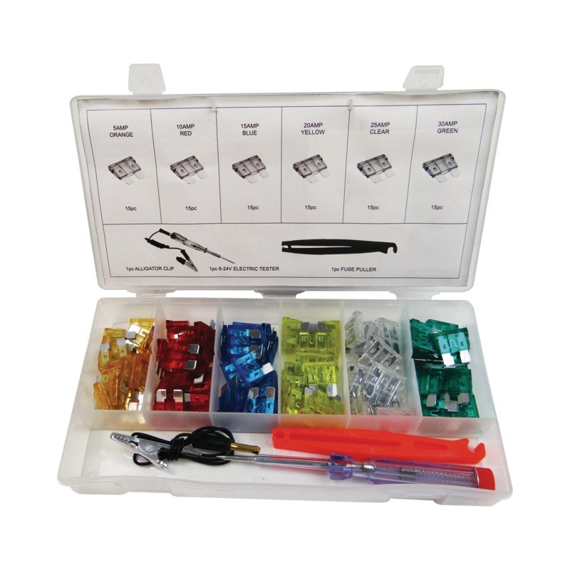 COFFRET 90 FUSIBLES ENFICHABLES, PINCE ET TESTEUR TECHNI-POWER