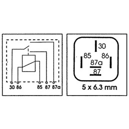 RELAIS 24V-20A  INVERSEUR 5 BORNES