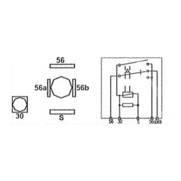 Relais 12v 2x150w 5 bornes
