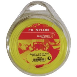 FIL  NYLON ROND 15M 1,3 MM JAUNE DEVIDOIR BLISTER