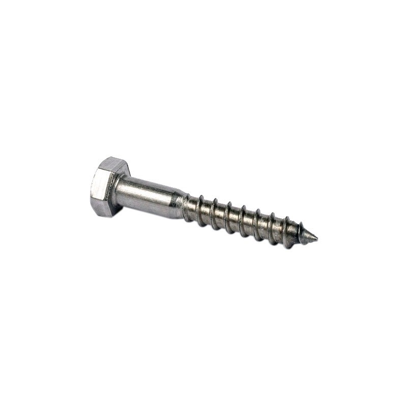 Tirefond tête hexagonale 8x40 mm inox A2 din571