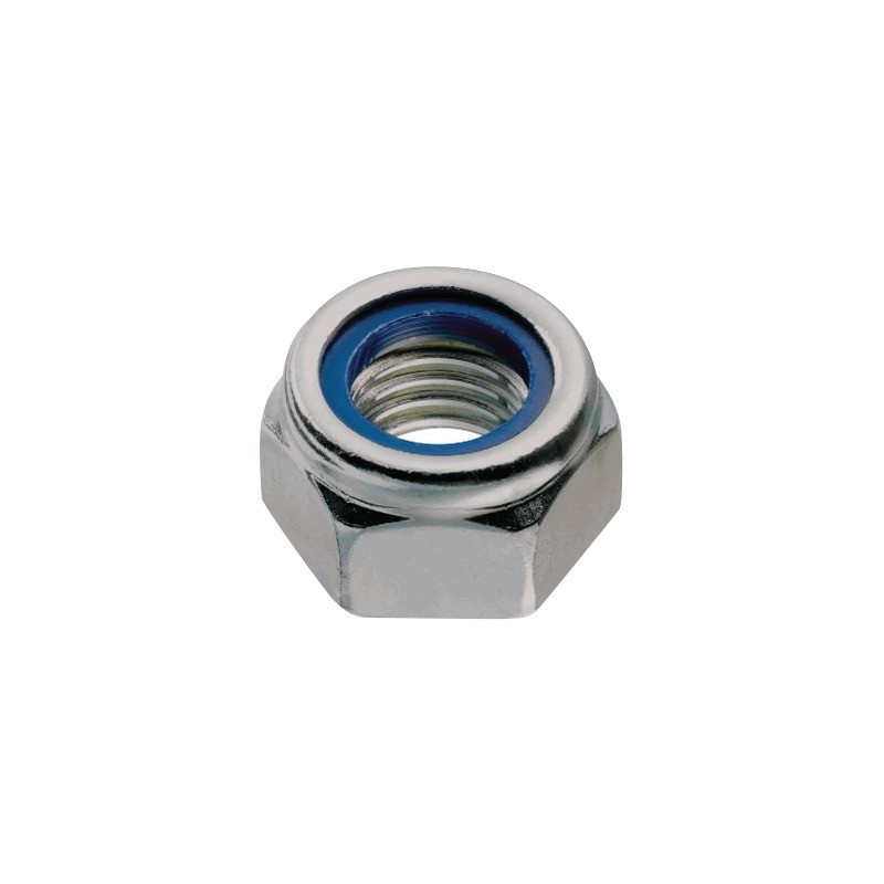 Ecrou hexagonal en acier zingué M06 6 mm