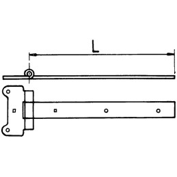 Penture festonnée noir longueur 500 mm section 30x4