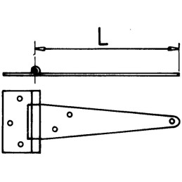Penture anglaise légère longueur 100 mm Bichro