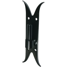 Gond fort sur platine queue de carpe diamètre 14 mm noir