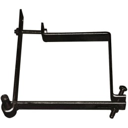 Gond poteau réglable 120 mm à 150 mm diamètre 16 mm noir