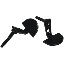 Sachet 2 arrets porte 1tr 1vis noir