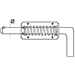 Verrou pistolet à ressort diamètre 10 mm Bichro