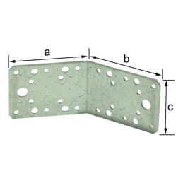 EQUERRE D'ASSEMBLAGE COUDEE A 135° 90X90X65X2,5 MM GALVANISE SENDZIMIR