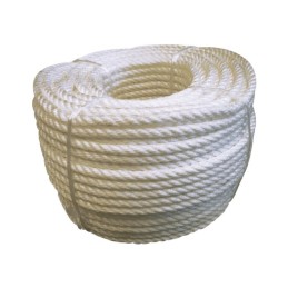 CORDE POLYPROPYLENE BLANCHE 6 MM CAROTTE DE 10 METRES