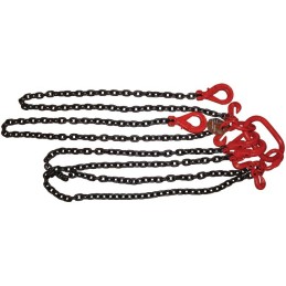 ELINGUE CHAINE 4 BRINS 8 MM AVEC CROCHETS AUTOMATIQUE LG 2 M