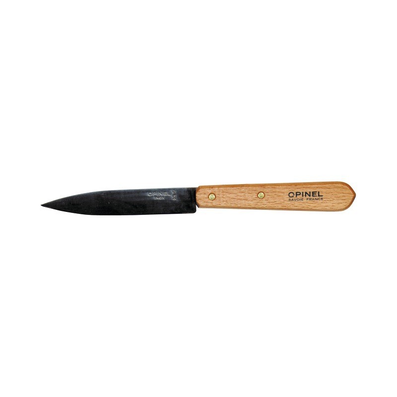2 Couteaux d'office Opinel Lame inoxydable 100mm Manche en hêtre verni