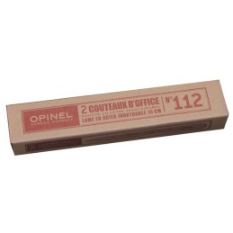2 Couteaux d'office Opinel Lame inoxydable 100mm Manche en hêtre verni