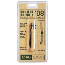 Couteau Opinel jardin Lame acier inox N°8 longueur lame 85 mm