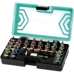 EMBOUTS DE VISSAGE 1/4'' CODE COULEUR ACIER S2 EN COFFRET DE 31 PIECES WHIRLPOWER