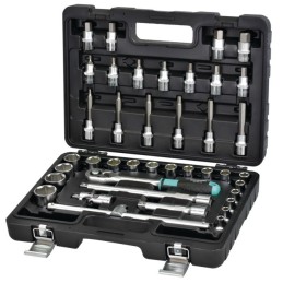 DOUILLES ET ACCESSOIRES 1/2'' EN COFFRET DE 40 PIECES WHIRLPOWER