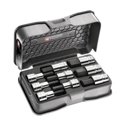 DOUILLES TOURNEVIS 6 PANS MALE COFFRET DE 9 PIECES