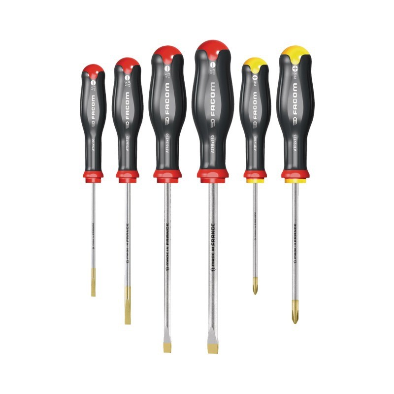 TOURNEVIS PROTWIST 4 FENTE - 2 PHILLIPS JEU DE 6 FACOM