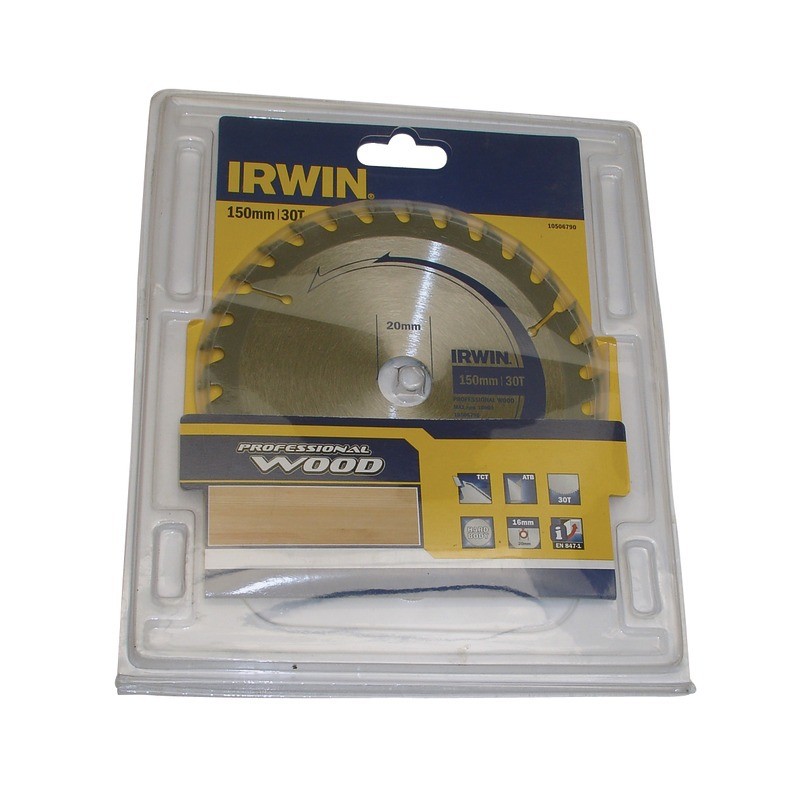 LAME SCIE CIRCULAIRE PRO BOIS 150X20 30 DENTS IRWIN