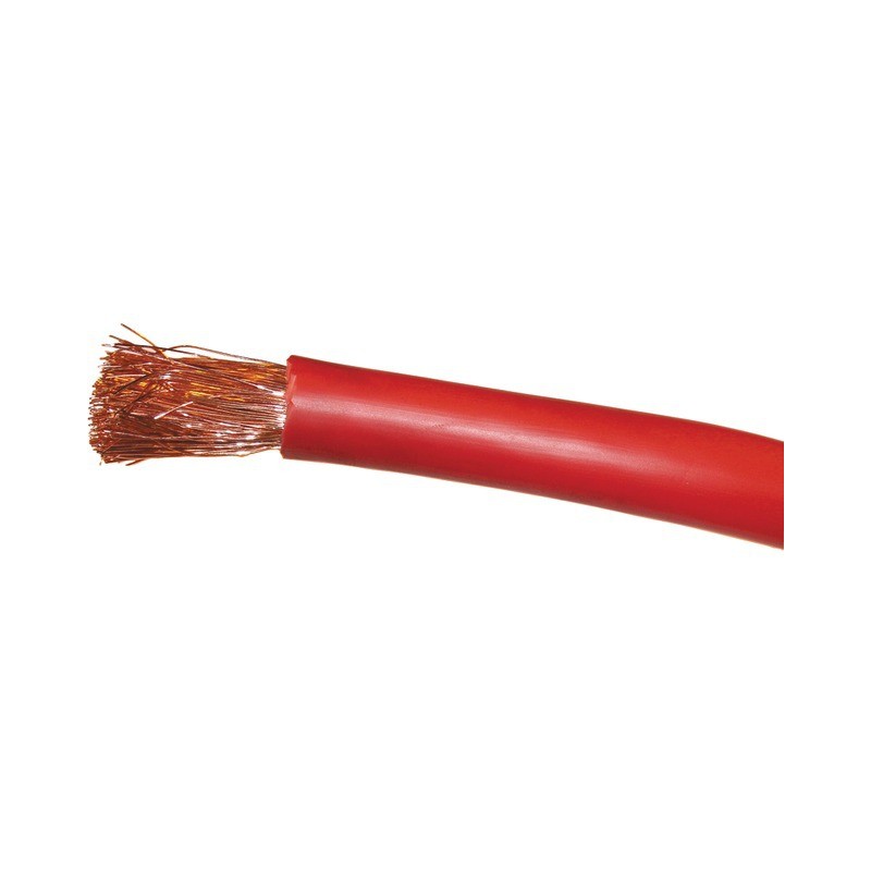 Cable de batterie rouge 25mm2 longueur 1 mètre