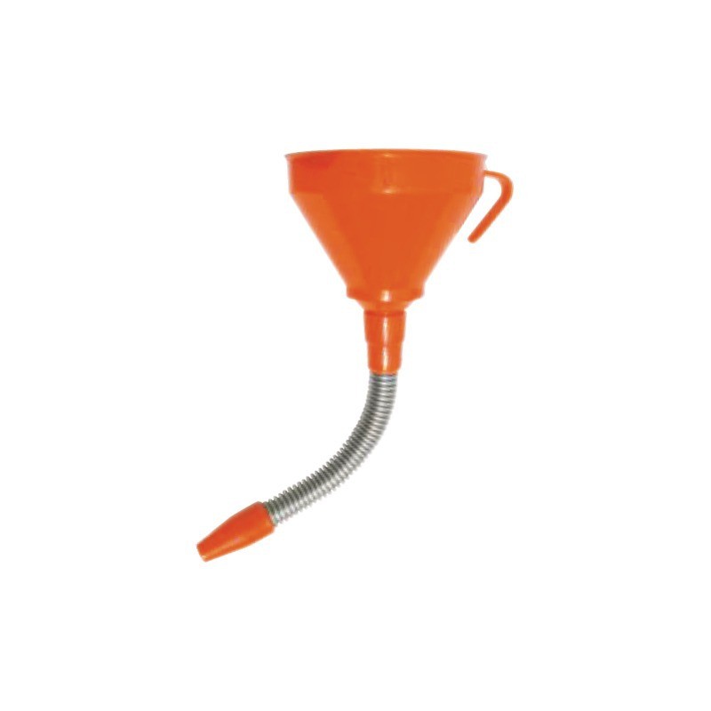 Entonnoir plastique diamètre 160 mm avec bec flexible métallique longueur 330  mm