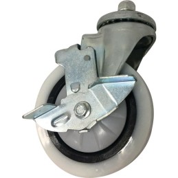 ROULETTE PIVOTANTE AVEC FREIN POUR LEVE ROUE