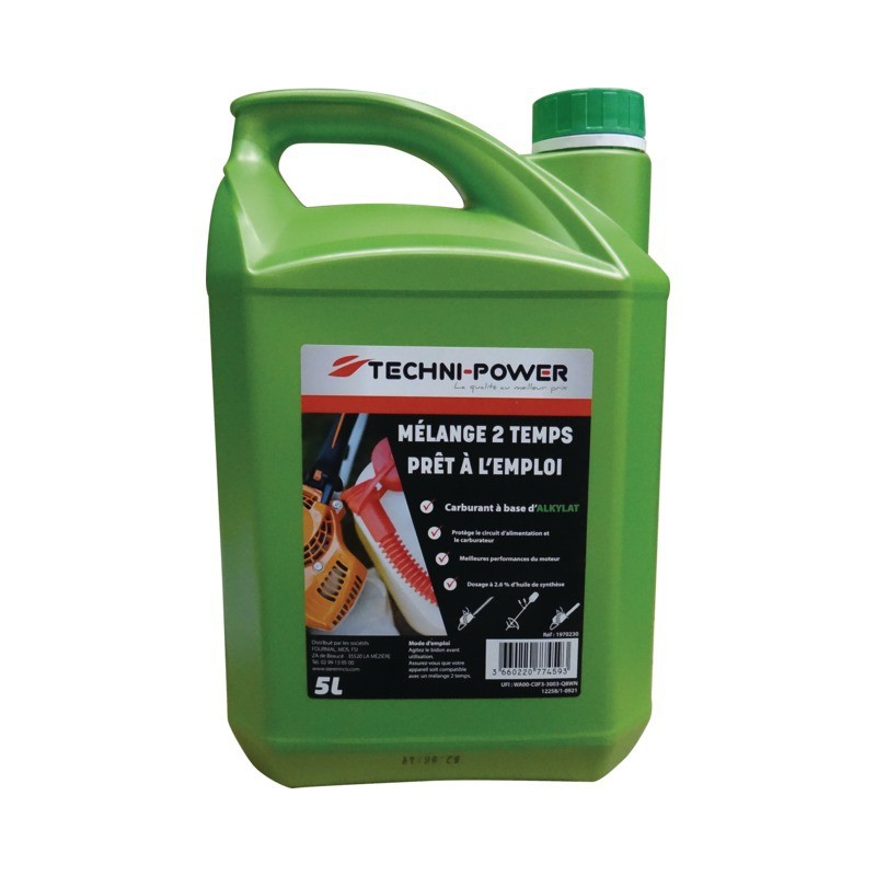 Mélange carburant Alkylate 2 temps prêt à l'emploi