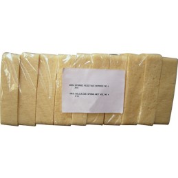 EPONGE VEGETALE NON BORDEE 127X89X2,5 MM SACHET DE 10