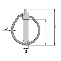 GOUPILLE CLIPS POUR CONE 15X62 MM