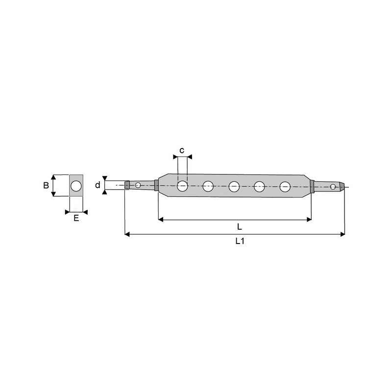 BARRE D'ATTELAGE LG 685 9 TROUS CAT1