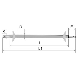 BARRE D'ATTELAGE AUTOMATIQUE Ø 45 LG 820 CAT3 AVEC COUPELLES