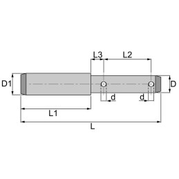 AXE DE CHAPE DOUBLE 19-25X165