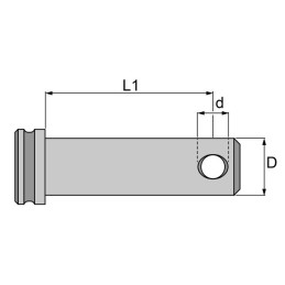 AXE D'ATTELAGE SIMPLE A SOUDER 19X60
