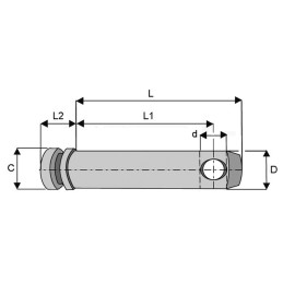 AXE D'ATTELAGE SIMPLE 32X175