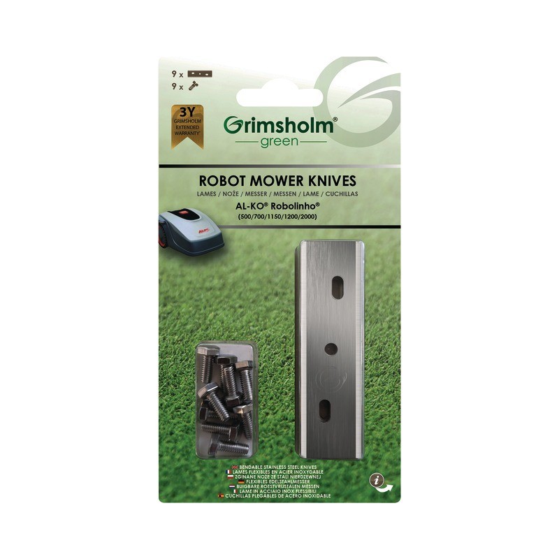 LAMES POUR AL-KO ROBOLINHO LE BLISTER DE 9