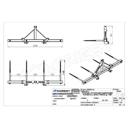 PIC'2 BAL N°4 REPLIABLE Ø36 CCAV 4 DENTS 1100 0 GRIS