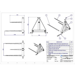 PIC'BAL N°3 GROSSE CAPACITE GRIS 2 X Ø42 1100 +1 X Ø42 810