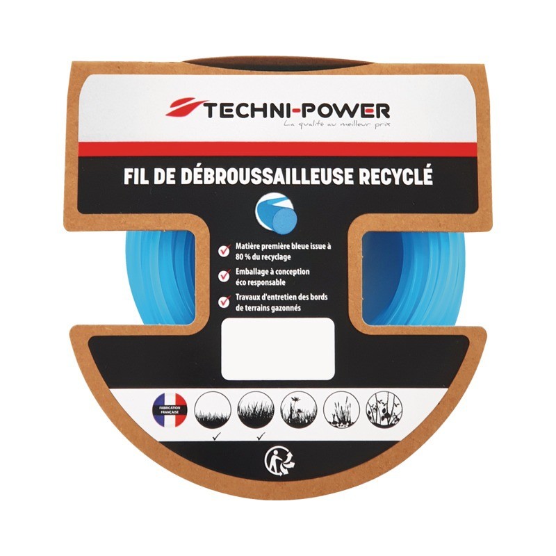 FIL RECYCLE ROND TECHNI POWER Ø2MM / 15 M