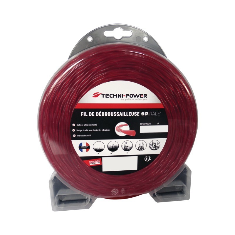 FIL NYLON TECHNI POWER SPIRALE Ø2,7 MM / 63 M