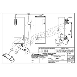 KIT ADAPTATION BRUTE A SOUDER EURO PLAQUE DRO IT ET GAUCHE