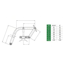 LEVIER DE COMMANDE 4''-5''-6" GALVA
