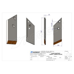 POINTE ADAPTABLE LEMKEN 3364051/4055 CARBURE GAUCHE