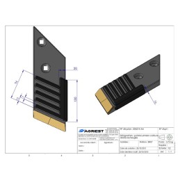 POINTE ADAPTABLE LEMKEN 3364050/4054 CARBURE DROIT RECHARGE