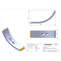 SOC DE CHISEL 420X100X20 EA45-85 Ø12 CARB