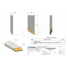 BEC A SOUDER 170X60X20 DROIT CARB