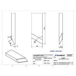 BEC A SOUDER 170X60X20 DROIT CARB