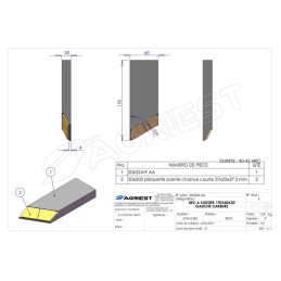 BEC A SOUDER 170X60X20 GAUCHE CARB